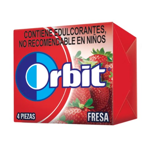 Chicle Orbit Fresa 4 Pastillas