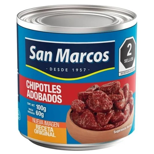 Chiles Chipotles San Marcos Adobados 100 G