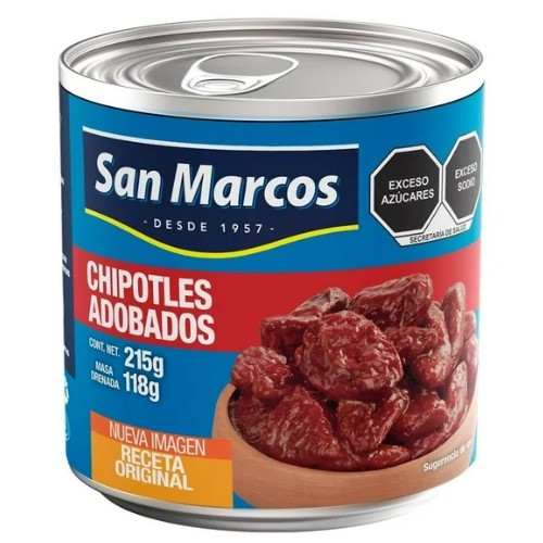 Chiles Chipotles San Marcos Adobados 215 G