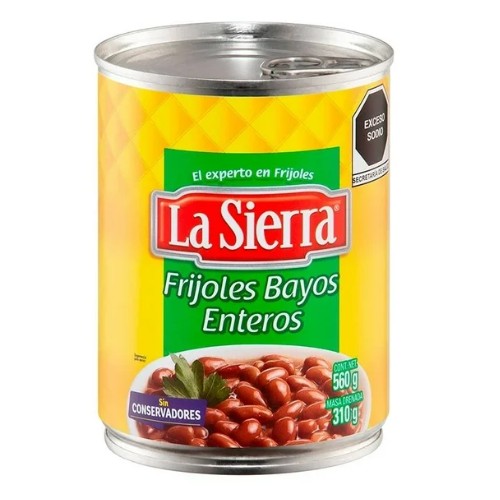 Frijoles Bayos Enteros La Sierra 560g