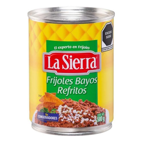 Frijoles Bayos Refritos La Sierra 580g