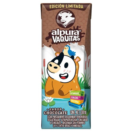 Leche Alpura Vaquitas Sabor Chocolate 200 Ml