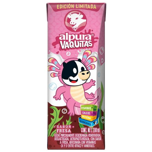 Leche Alpura Vaquitas Sabor Fresa 200ml