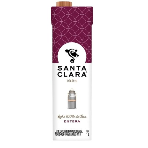Leche Santa Clara Entera 1 L