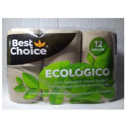 Papel Higiénico Best Choice Ecológico 12 Rollos