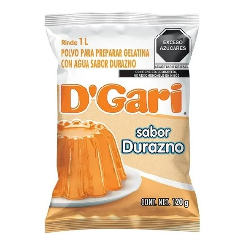 Gelatina D' Gari De Agua Sabor Durazno