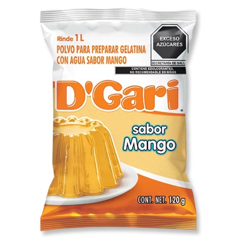 Gelatina D' Gari De Agua Sabor Mango