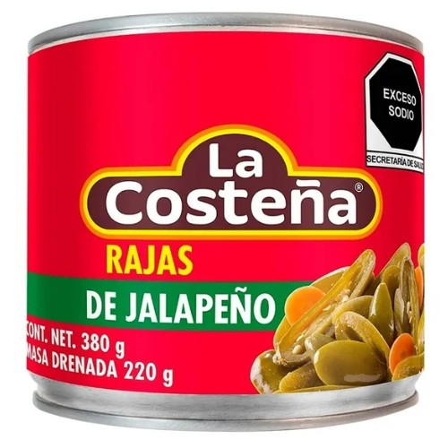Rajas De Jalapeño La Costeña En Escabeche 380 G