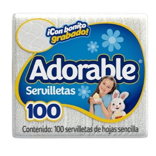 Servilletas Adorable 100 Piezas