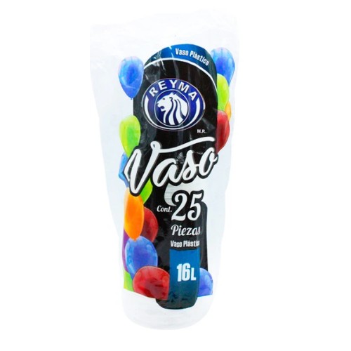 Vaso Plástico 16l. Reyma Cont. 25pz.