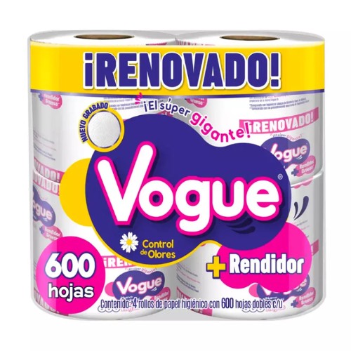 Vogue 4 Rollos 600 Hojas